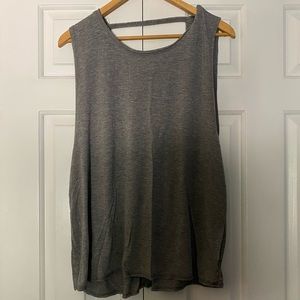 Grey Open-Back Aerie Top